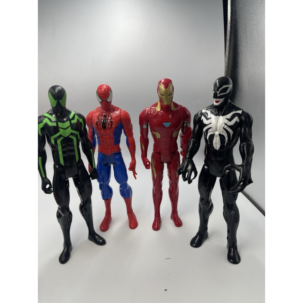 Spider-Man Ultimate Hero 12” Action Plastic Jointed Figures Set/4 2013-2018